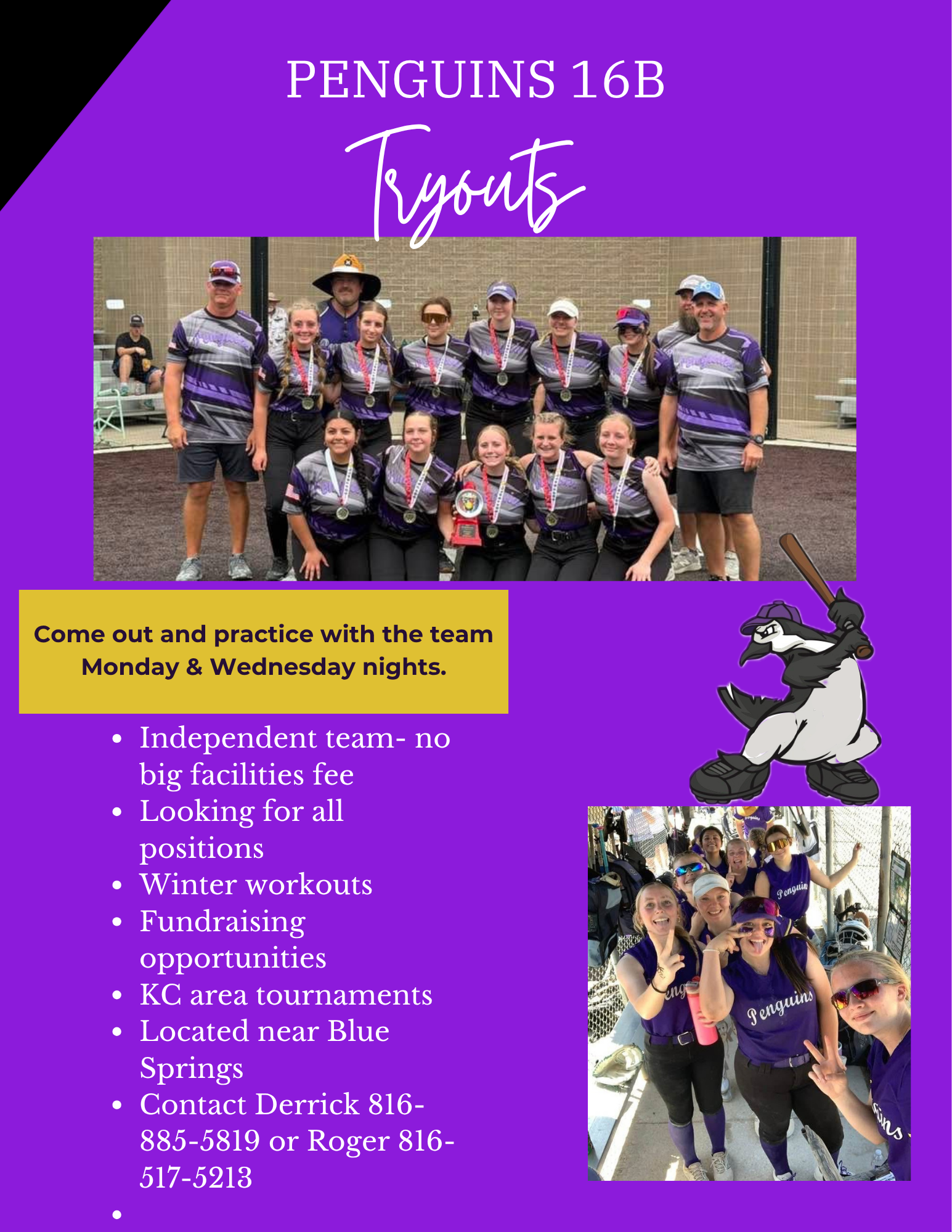 Penguins tryout flyer