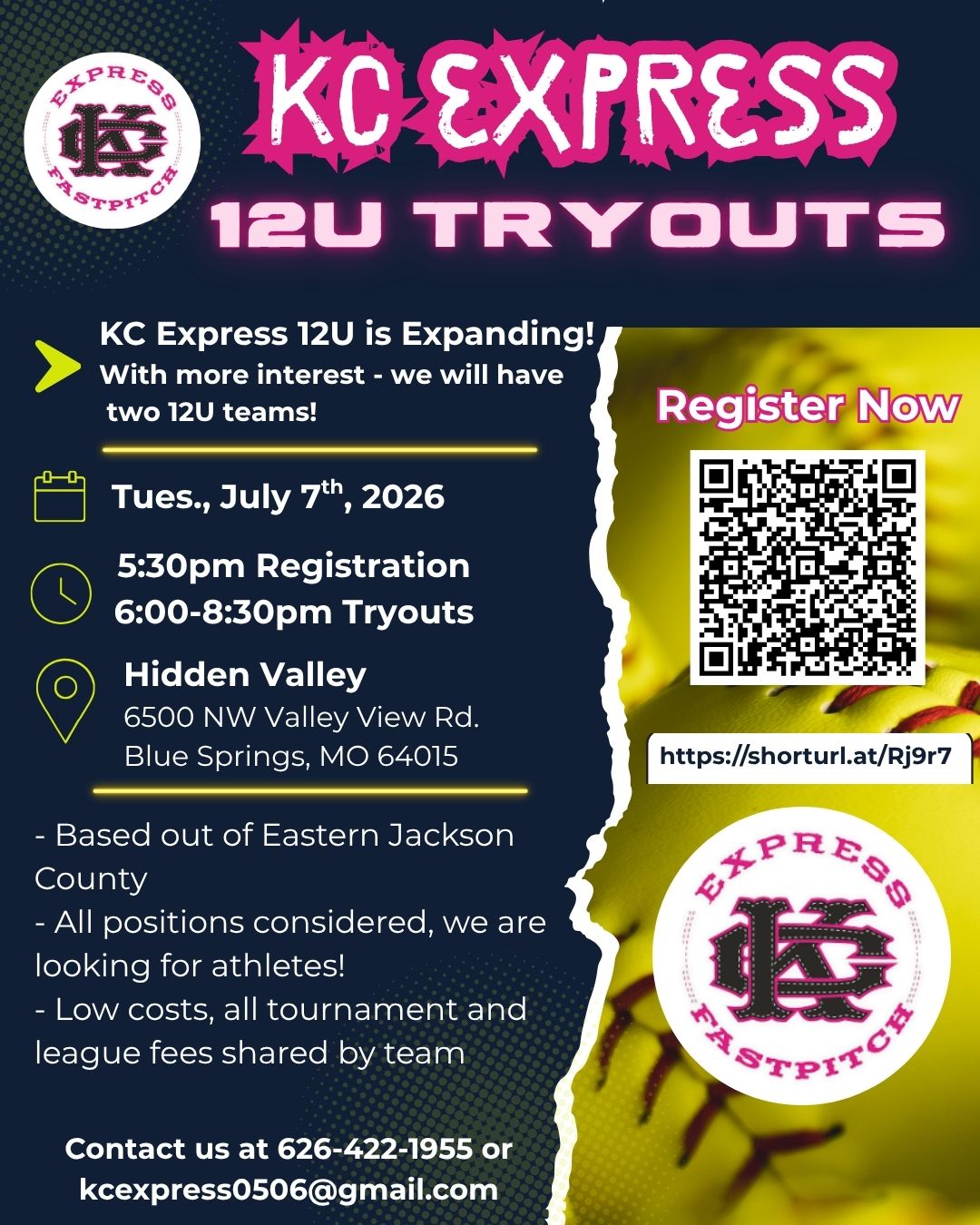 KC Express 12u tryout flyer