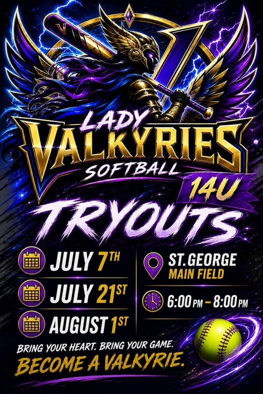 Lady Valkyries 14U tryout flyer