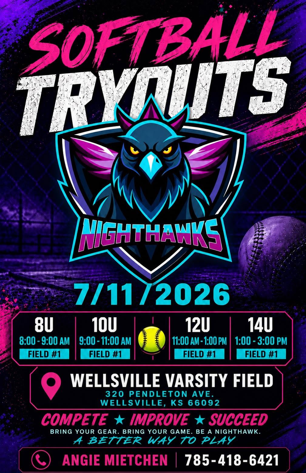 Nighthawks tryout flyer